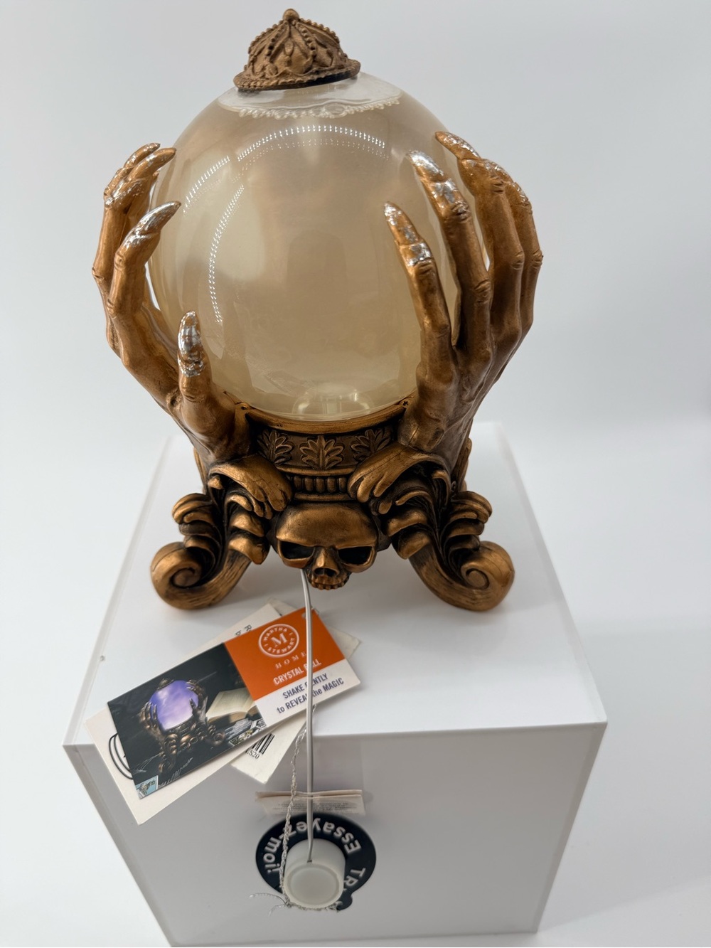 Martha Stewart Gold Hand Crystal Globe Accent Lamp - Picture 2 of 3
